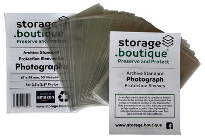 PHOTOGRAPH Protection Sleeves, ARCHIVE STANDARD, Acid Free