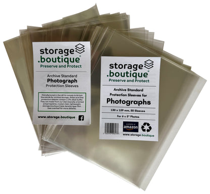 PHOTOGRAPH Protection Sleeves, ARCHIVE STANDARD, Acid Free