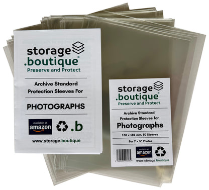 PHOTOGRAPH Protection Sleeves, ARCHIVE STANDARD, Acid Free