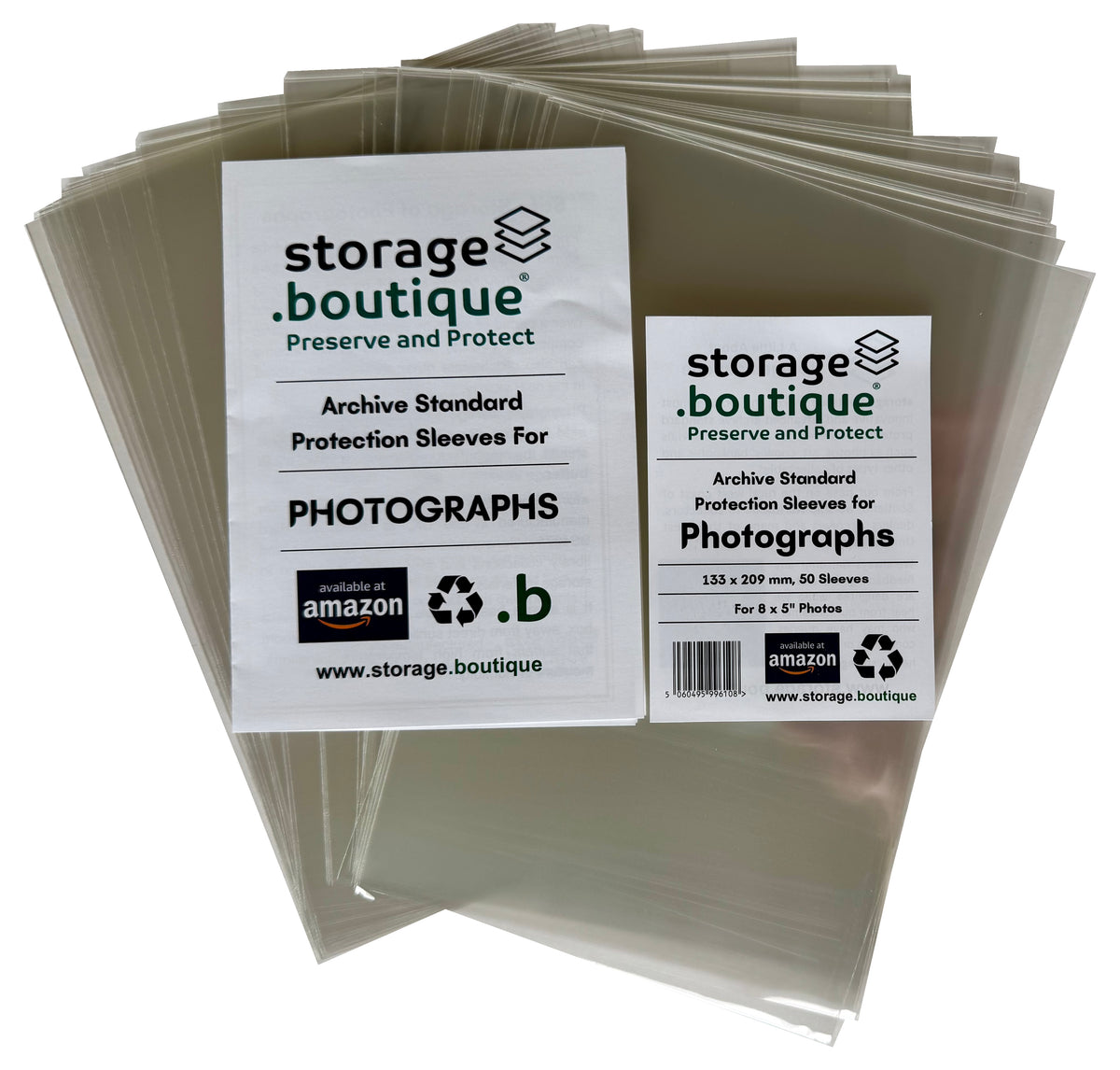 PHOTOGRAPH Protection Sleeves, ARCHIVE STANDARD, Acid Free