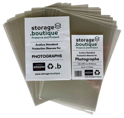 PHOTOGRAPH Protection Sleeves, ARCHIVE STANDARD, Acid Free