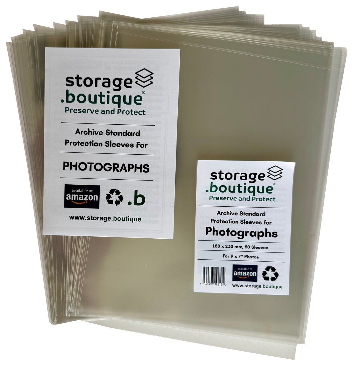PHOTOGRAPH Protection Sleeves, ARCHIVE STANDARD, Acid Free