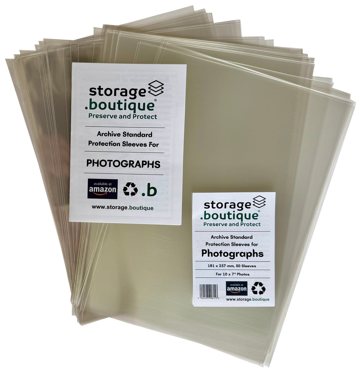 PHOTOGRAPH Protection Sleeves, ARCHIVE STANDARD, Acid Free