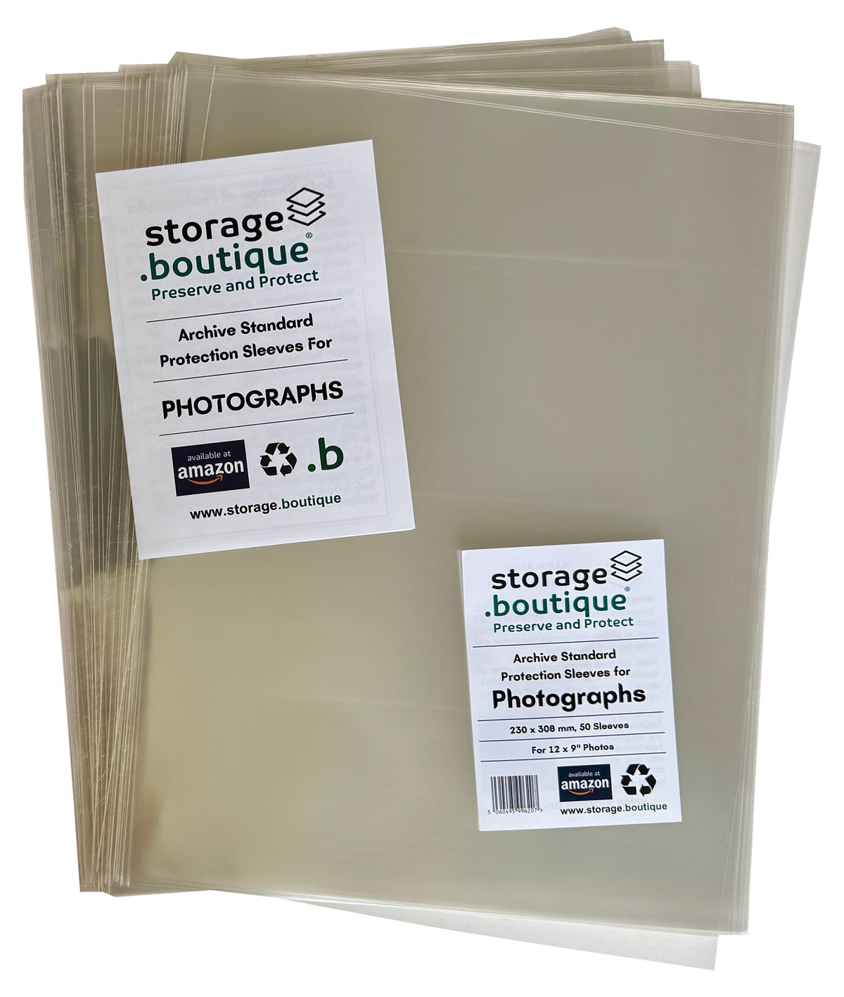 PHOTOGRAPH Protection Sleeves, ARCHIVE STANDARD, Acid Free