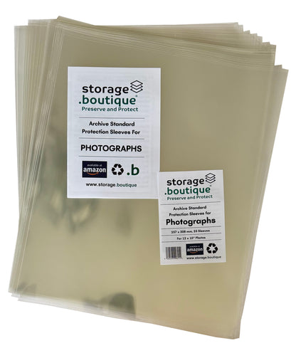 PHOTOGRAPH Protection Sleeves, ARCHIVE STANDARD, Acid Free