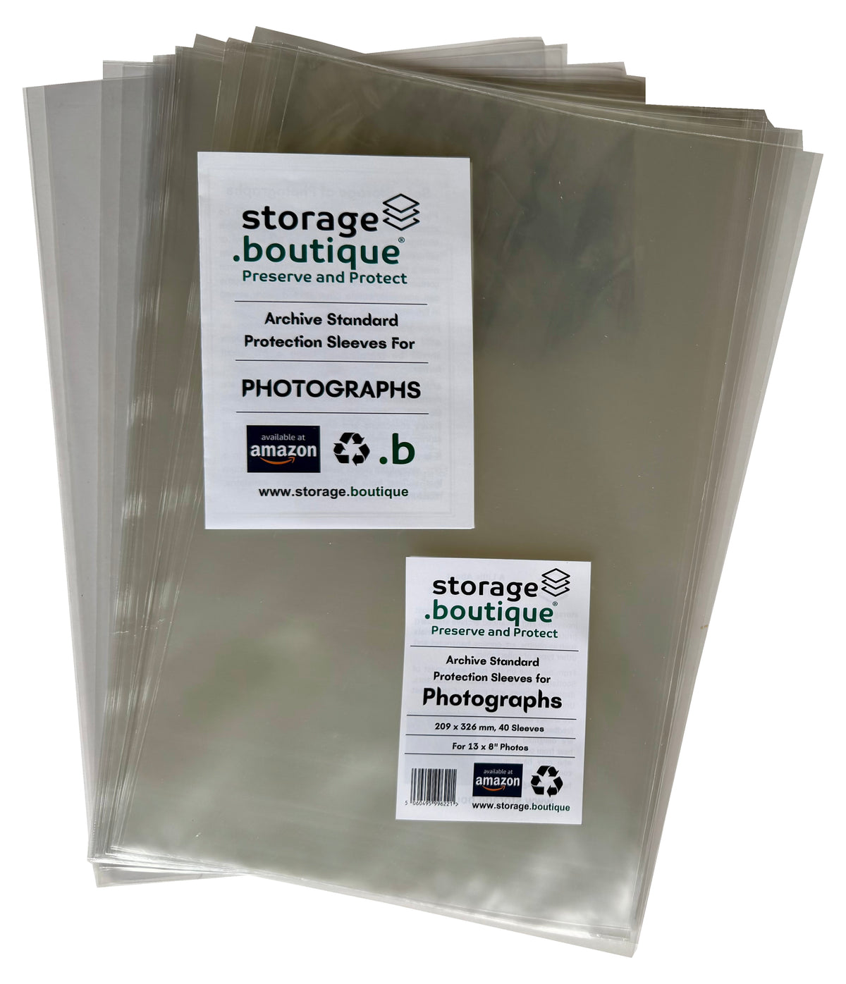 PHOTOGRAPH Protection Sleeves, ARCHIVE STANDARD, Acid Free