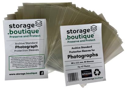 PHOTOGRAPH Protection Sleeves, ARCHIVE STANDARD, Acid Free