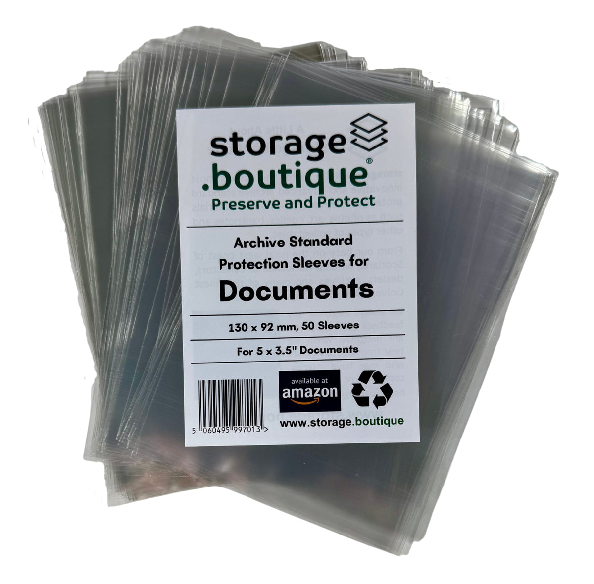DOCUMENT Protection Sleeves, ARCHIVE STANDARD, Acid Free
