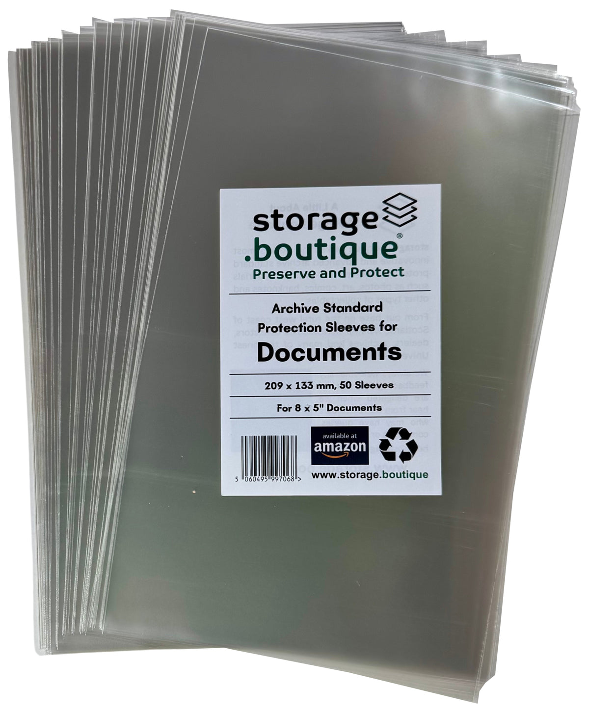 DOCUMENT Protection Sleeves, ARCHIVE STANDARD, Acid Free