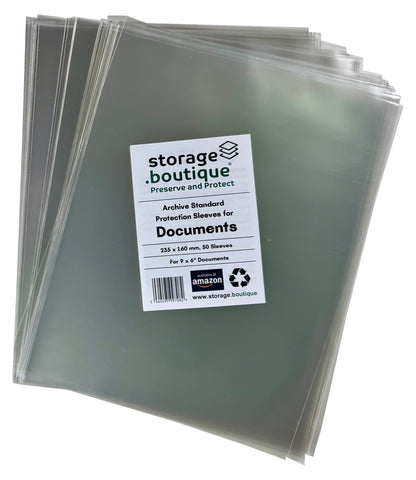DOCUMENT Protection Sleeves, ARCHIVE STANDARD, Acid Free