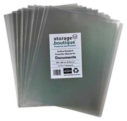 DOCUMENT Protection Sleeves, ARCHIVE STANDARD, Acid Free