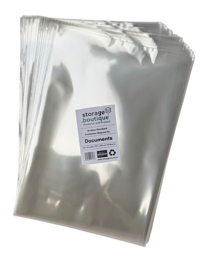 DOCUMENT Protection Sleeves, ARCHIVE STANDARD, Acid Free
