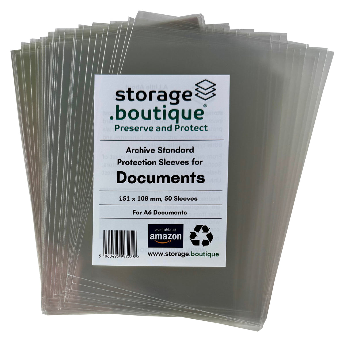 DOCUMENT Protection Sleeves, ARCHIVE STANDARD, Acid Free