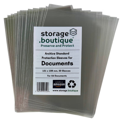 DOCUMENT Protection Sleeves, ARCHIVE STANDARD, Acid Free