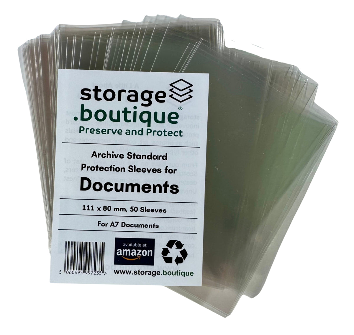 DOCUMENT Protection Sleeves, ARCHIVE STANDARD, Acid Free