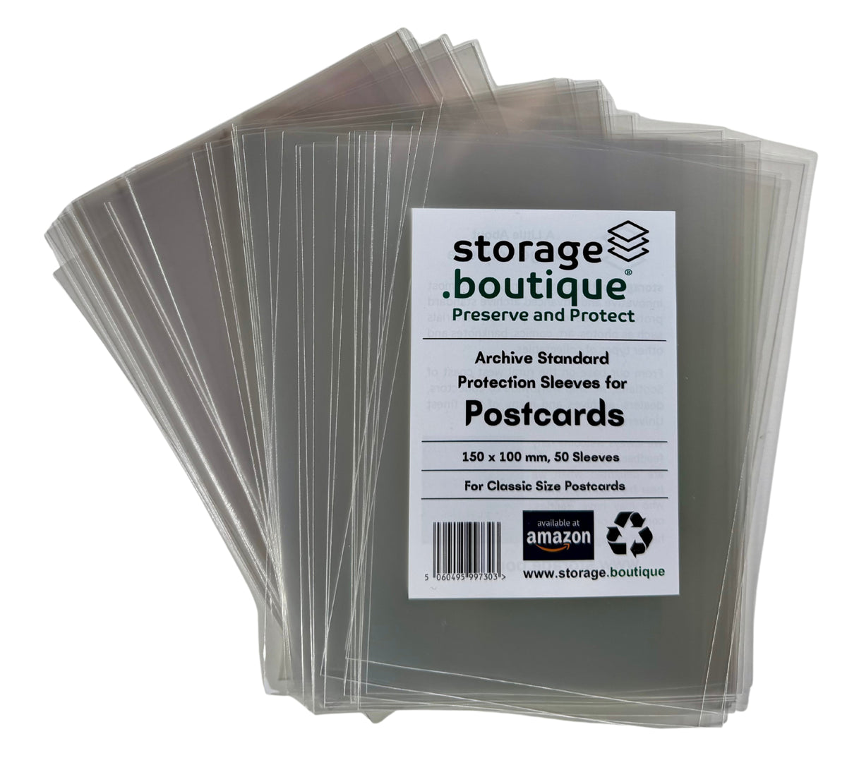 POSTCARD Protection Sleeves, ARCHIVE STANDARD, Acid Free