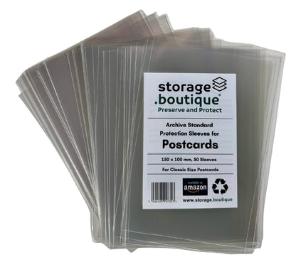 POSTCARD Protection Sleeves, ARCHIVE STANDARD, Acid Free