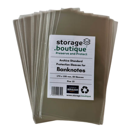 BANKNOTE Protection Sleeves, ARCHIVE STANDARD, Acid Free