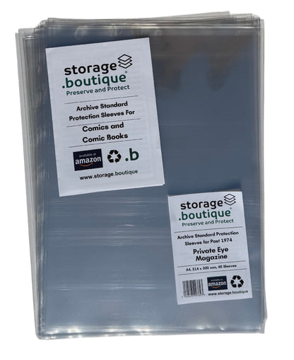PRIVATE EYE Protection Sleeves, ARCHIVE STANDARD, Acid Free
