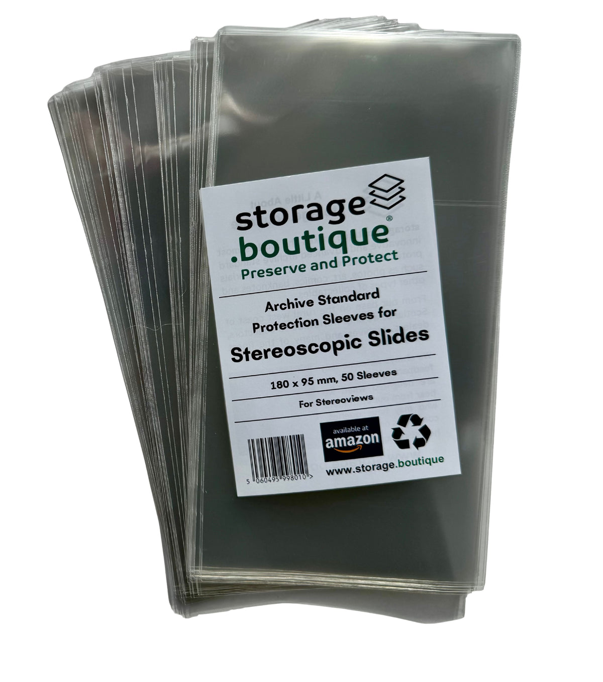 STEREOSCOPIC SLIDE / STEREOVIEW Protection Sleeves, ARCHIVE STANDARD, Acid Free