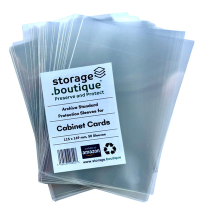 CABINET CARD Protection Sleeves, ARCHIVE STANDARD, Acid Free