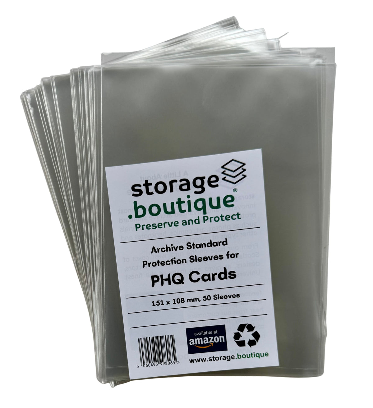 PHQ Cards Protection Sleeves, ARCHIVE STANDARD, Acid Free