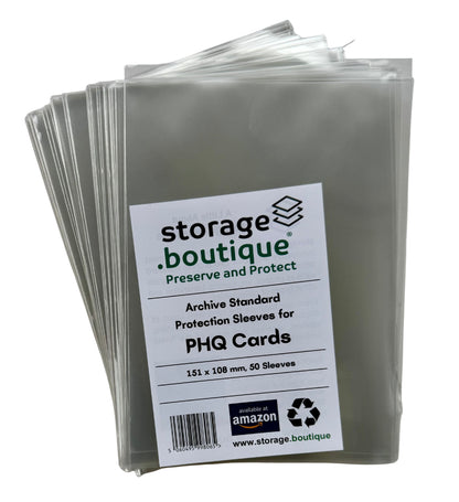 PHQ Cards Protection Sleeves, ARCHIVE STANDARD, Acid Free