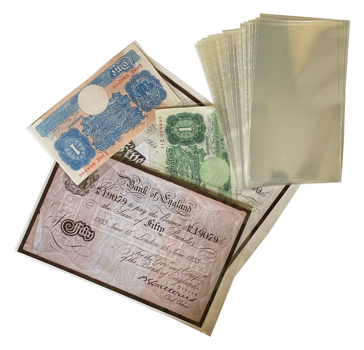 BANKNOTE Protection Sleeves, ARCHIVE STANDARD, Acid Free