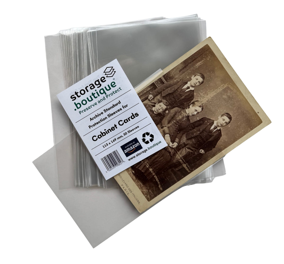 CABINET CARD Protection Sleeves, ARCHIVE STANDARD, Acid Free