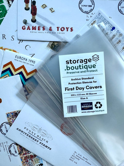 FIRST DAY COVER (FDC) Protection Sleeves, ARCHIVE STANDARD, Acid Free