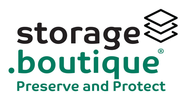 Logo of storageboutique with text 'storage.boutique Preserve and Protect' on a white background